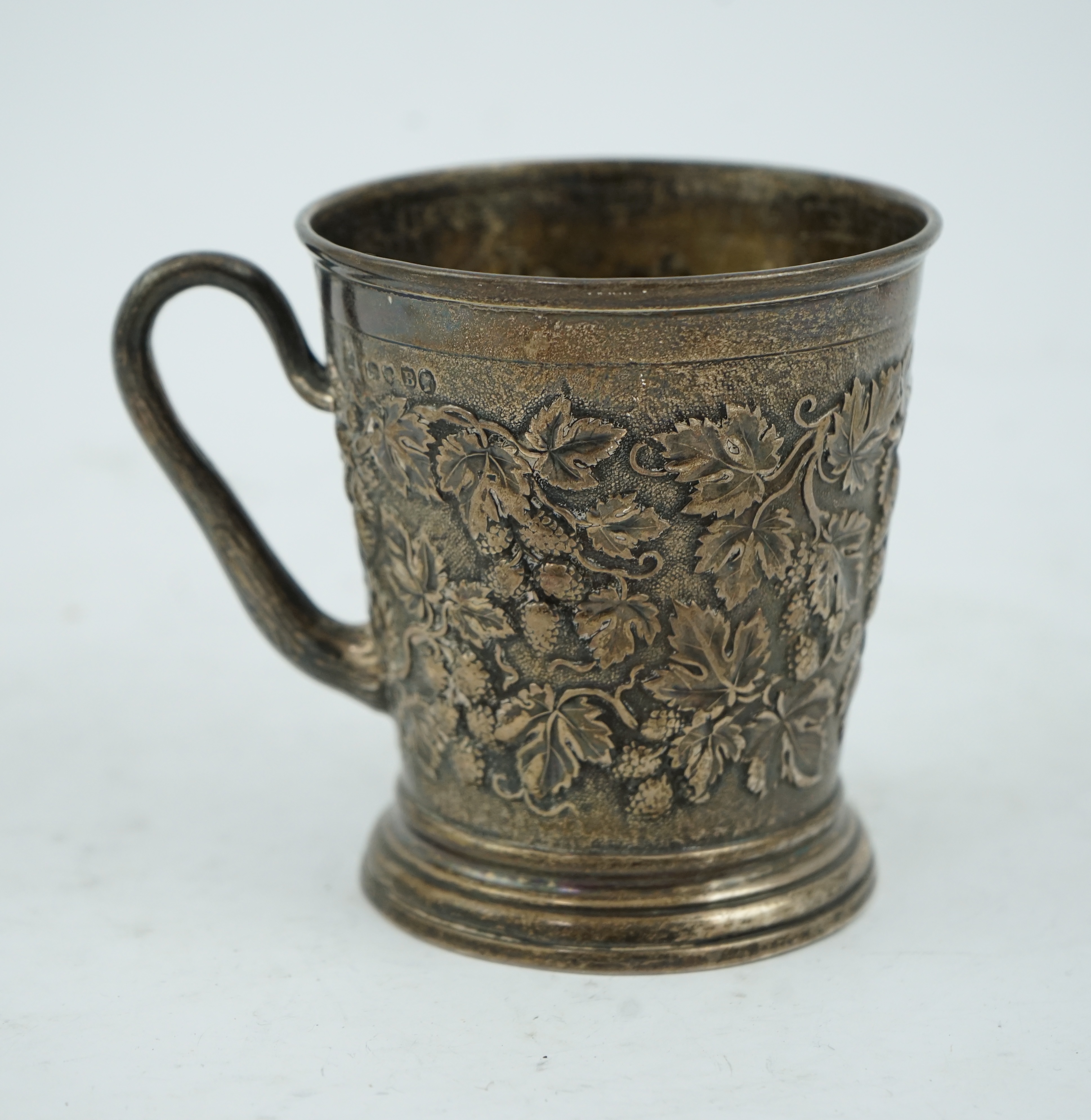 A Victorian silver christening mug by John Hunt & Robert Roskell (Hunt & Roskell late Storr & Mortimer)